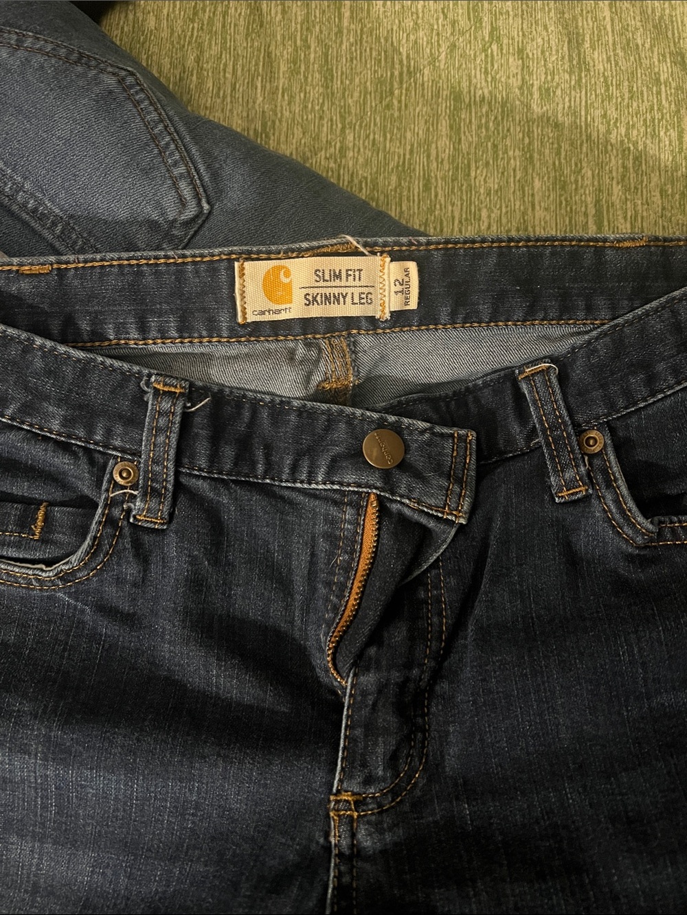 Carhartt Woman’s Slim Skinny Jeans in Dark Indigo
